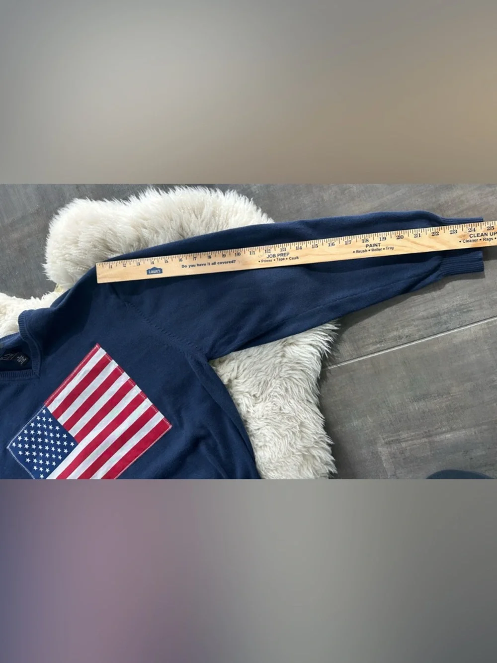 Reworked Jos. A. Bank XL American Flag Sweater | OOAK Cotton Ralph Lauren Style